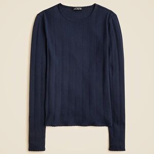 J.Crew New pointelle long-sleeve T-shirt Medium NWT